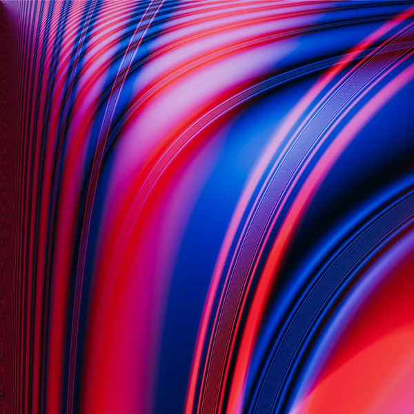 Illustration Vibrant Colorful Geometric Curvey Figures — Stock Photo, Image