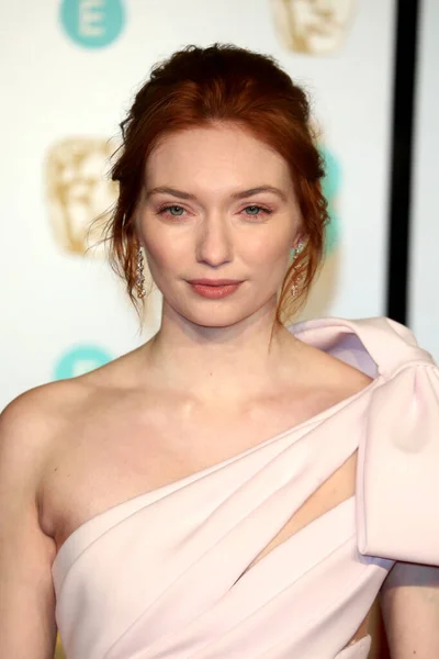 Λονδινο Ηνωμενο Βασιλειο Φεβ 2019 Eleanor Tomlinson Παρευρίσκεται Στα Βραβεία Εικόνα Αρχείου