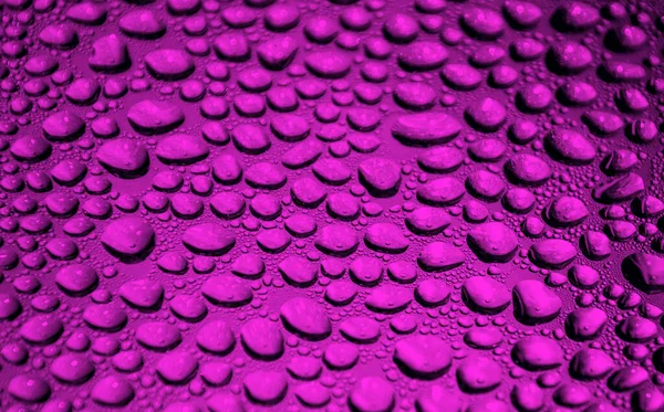 Closeup Shot Water Drops Purple Surface Wallpaper Background — Stock Photo, Image