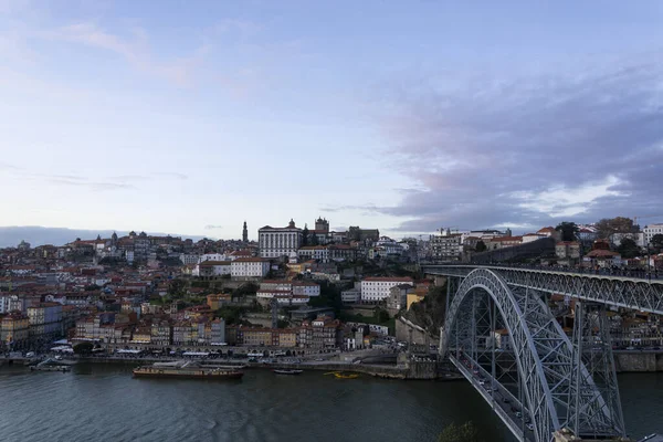 Una Toma Aérea Del Puente Dom Luis Río Duero Oporto — Foto de Stock