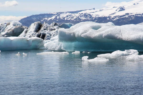 Iceberg Jokulsarlon Lago Glacial Islândia — Fotografia de Stock