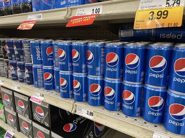 Fresno Förenade Staterna Feb 2021 Ett Foto Sidobild Små Pepsi — Stockfoto