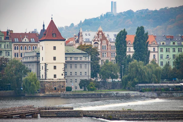 Prag Tschechische Republik 2013 Gebäude Moldauufer Prag Tschechische Republik — Stockfoto