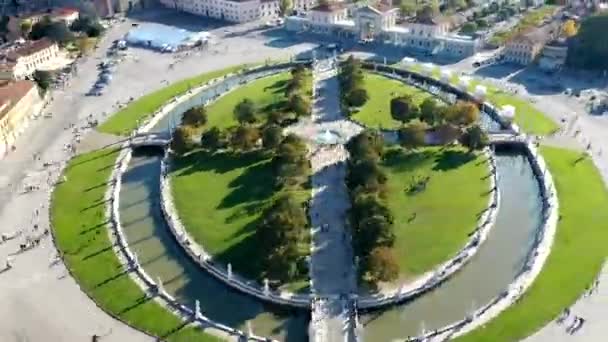 Letecká Časová Prodleva Náměstí Padově Itálii Pod Slunečním Svitem — Stock video