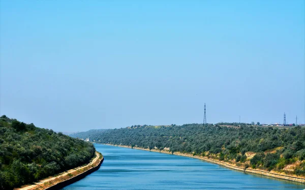 Danubio Canale Navigabile Del Mar Nero Romania — Foto Stock