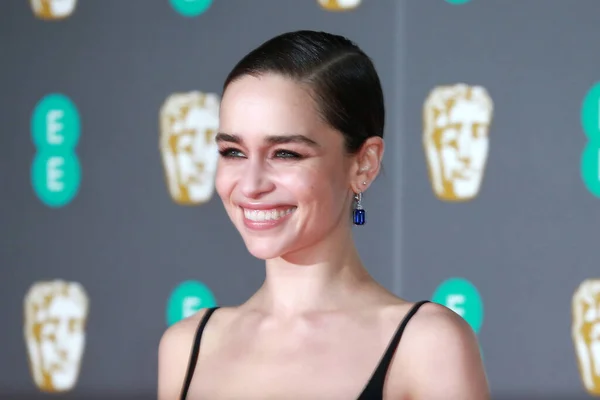 Loneon Reino Unido Feb 2020 Emilia Clarke Asiste Los Premios Fotos de stock libres de derechos
