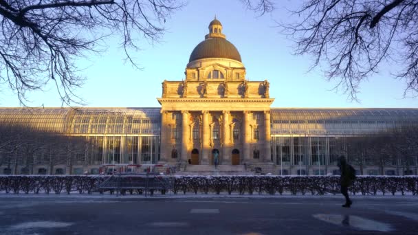 Siège Gouvernement Bavarois Chancellerie État Bâtiment Historique Est Situé Dans — Video