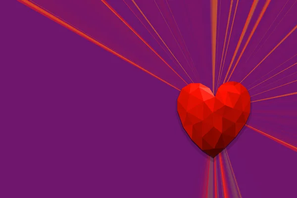 Fondo Abstracto Del Cartel Del Día San Valentín Con Corazón — Foto de Stock