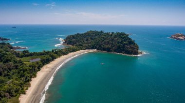 A drone shot of the National park Manuel Antonio, Costa Rica clipart