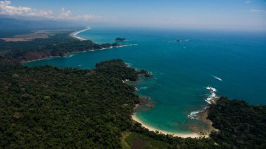 A drone shot of the National park Manuel Antonio, Costa Rica clipart