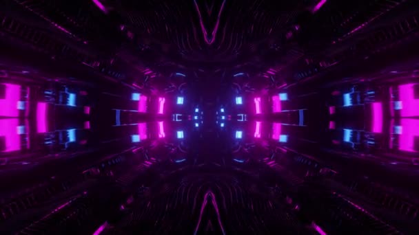Futuristic Background Abstract Glowing Neon Lights — Stock Video