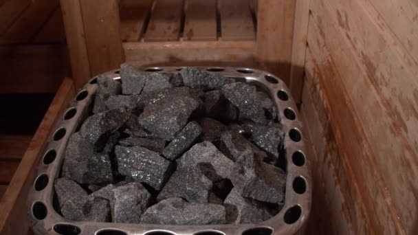 Sauna Heater Stones — Stock Video