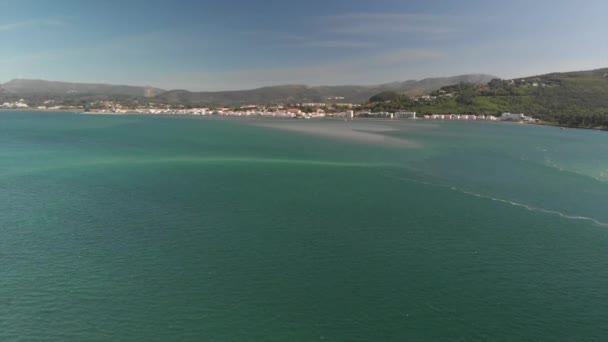 Воздушный Вид Море Пляж — стоковое видео