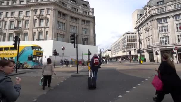 Valós Idejű Jelenet Piccadilly Circus Téren Londonban Anglia Egyesült Királyság — Stock videók
