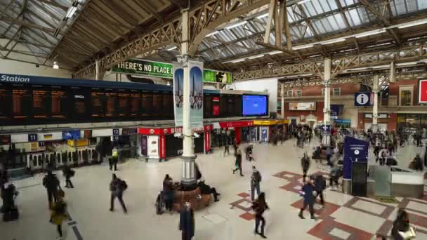 Egy Time Lapse Video Waterloo Central Station London Közlekedési Mód — Stock videók