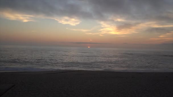 Belo Pôr Sol Sobre Mar — Vídeo de Stock