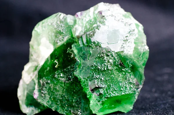 Grande Campione Minerale Cristallo Cubico Fluorite Verde — Foto Stock