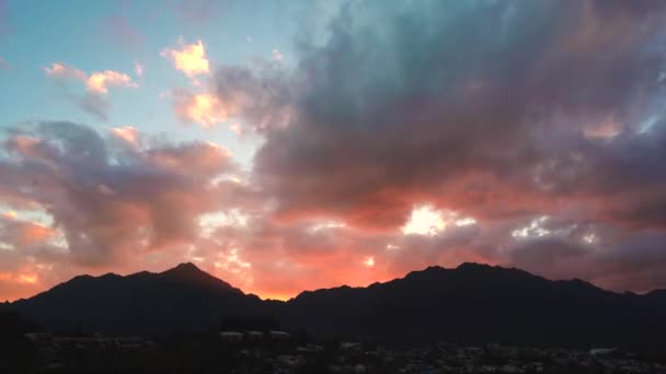 Красивый Закат Над Морем — стоковое видео