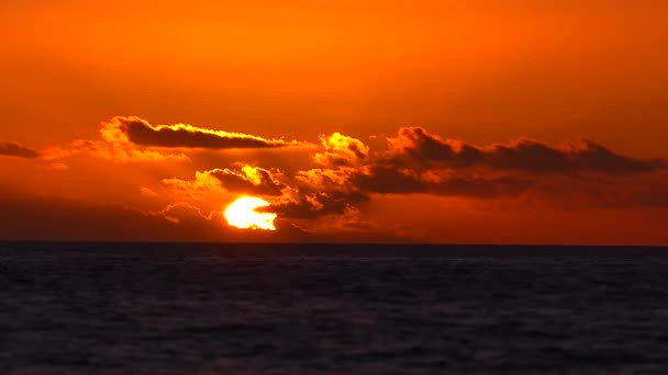 Vacker Solnedgång Över Havet — Stockvideo