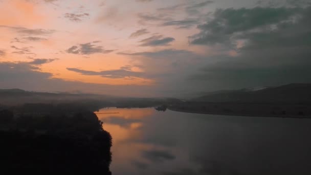 Solnedgång Berget Den Vackra Himlen — Stockvideo
