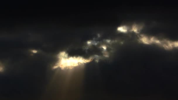 Nuages Ciel Avec Orage Dans Nuit Concept Temps Soleil — Video