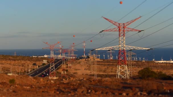 Usina Elétrica Deserto — Vídeo de Stock