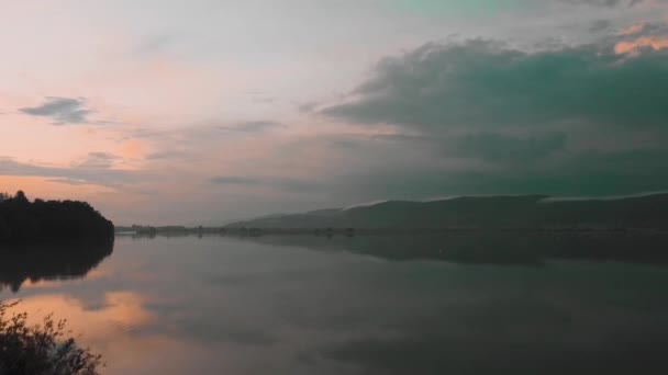 Vacker Solnedgång Himmel Och Moln — Stockvideo