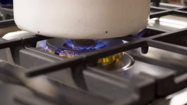 Gas Stove Kitchen — Stock Video