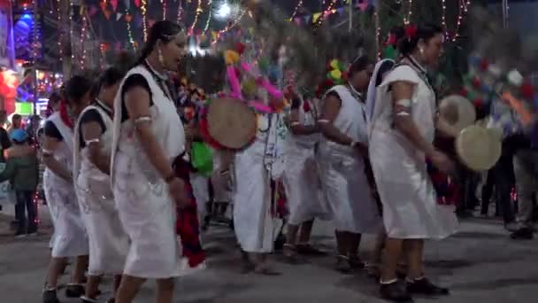 Sauraha Νεπάλ Φεβρουαρίου 2021 Φεστιβάλ Πολιτιστικών Φαγητών Παραδοσιακό Χορό Και — Αρχείο Βίντεο