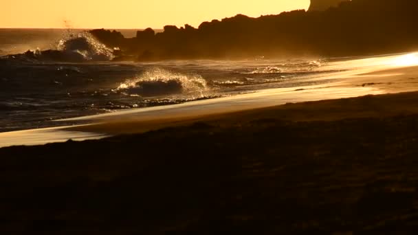 Pôr Sol Praia — Vídeo de Stock