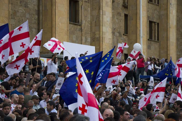 Tbilisi Georgia Giugno 2020 Proteste Georgiane Davanti Parlamento Della Georgia — Foto Stock