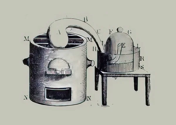 19世紀の錬金術道具図 — ストック写真