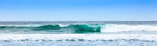 Panoramic View Beautiful Billowy Sea Waves — Stock Photo, Image