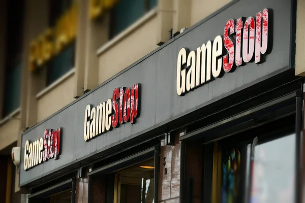 Turin Italy Feb 2021 Game Stop Video Gaming Retail Shop — Stock Photo, Image