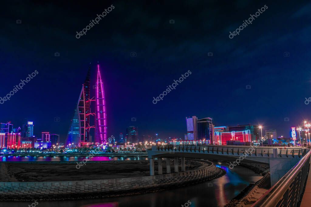 MANAMA, BAHRAIN 01 / 01 / 2020 Vista del Bahrain World Trade Center