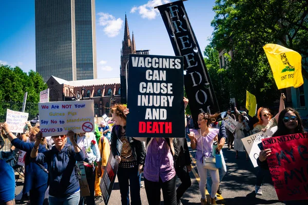 Albany New York United States Червня 2020 Антивакцинні Активісти Протестують — стокове фото