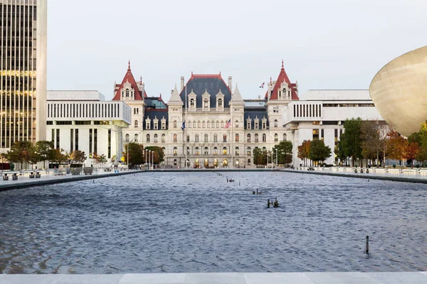 Albania Estados Unidos Febrero 2021 Capital Building Albany Sunse Empire — Foto de Stock