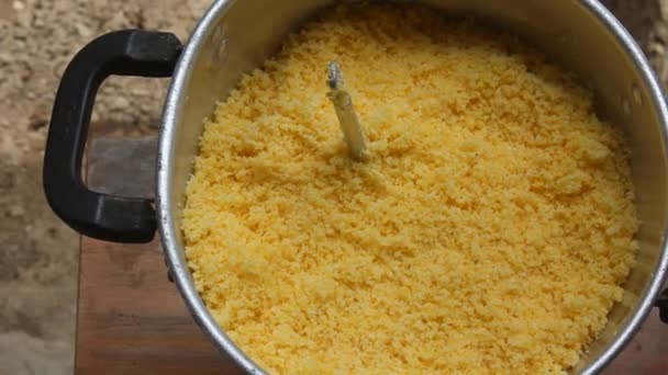 Nourriture Faite Partir Maïs Appelé Couscous — Video