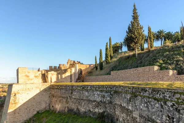 Badajoz Fortress Sunlight Blue Sky Spain — Stock Photo, Image