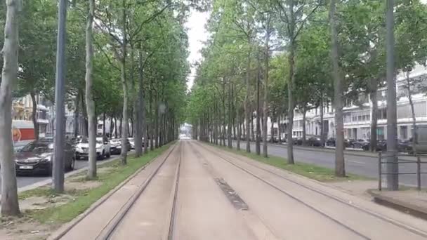 Anvers Belgique Juillet 2020 Tram Sur Leien Dans Ville Anvers — Video