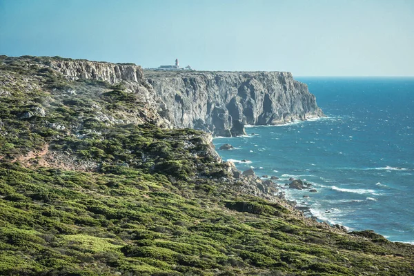 Hermoso Plano Del Cabo San Vicente Faro Sus Alrededores —  Fotos de Stock