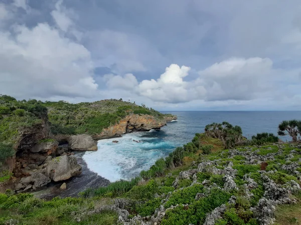 Vista Desde Borde Colina Playa Midodaren Este Vista Ángulo Alto —  Fotos de Stock