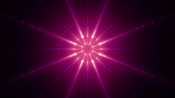万華鏡模様の赤輝く光の幾何学的な形のイラスト — ストック動画