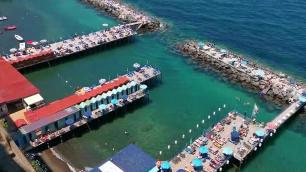 Panoramic View Sorrento Beach Summer Day Sorrento Campania Italy June — Stock Video