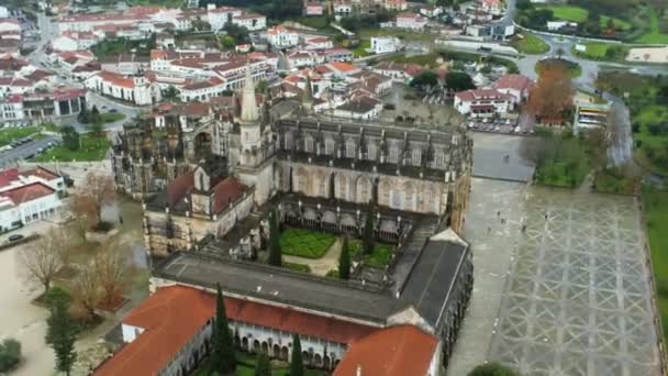 Uma Renderização Uma Antiga Estrutura Gótica Antiga Centro Cidade — Vídeo de Stock