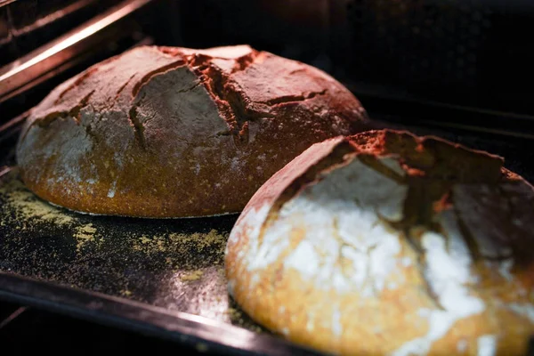 Een Selectieve Focus Shot Van Broden Zuurdesem Brood — Stockfoto