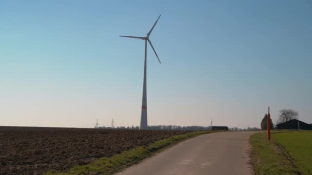 Větrné Turbíny Terénu — Stock video