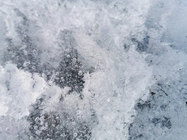 Closeup Shot Frozen Lake Larvik Norway — Stock Photo, Image