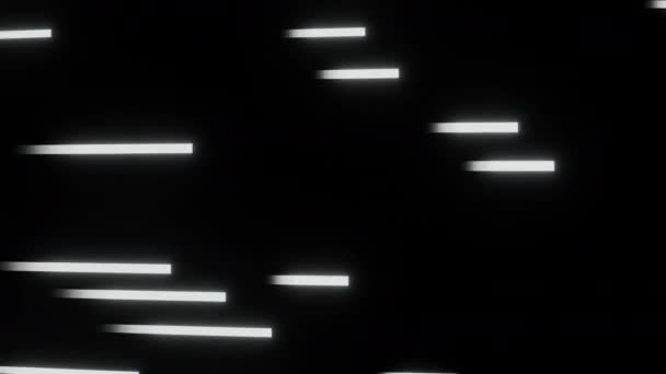 Licht Auf Schwarzem Hintergrund Abstrakte Architektur Darstellung — Stockvideo