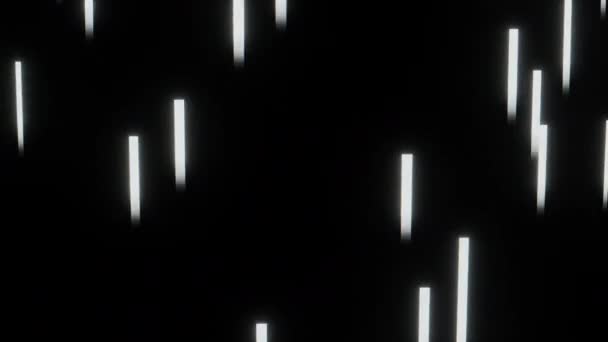 在黑色背景上移动的灯 抽象的建筑 3D渲染说明 — 图库视频影像